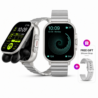 X-Pro Fusion Smartwatch + TWS Earbuds 2-in-1 Total Control, Style and Power on Your Wrist