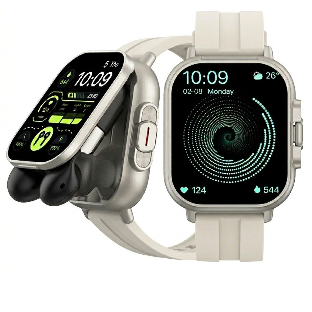 X-Pro Fusion Smartwatch + TWS Earbuds 2-in-1 Total Control, Style and Power on Your Wrist